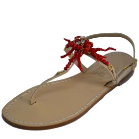 Hibiscus Red Sandal Caprese Hibiscus Red caprisandals.it