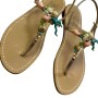 Caprese Sandal Flip flops in white coral and shells
