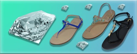 Handmade caprese sandals embellished with crystal stones